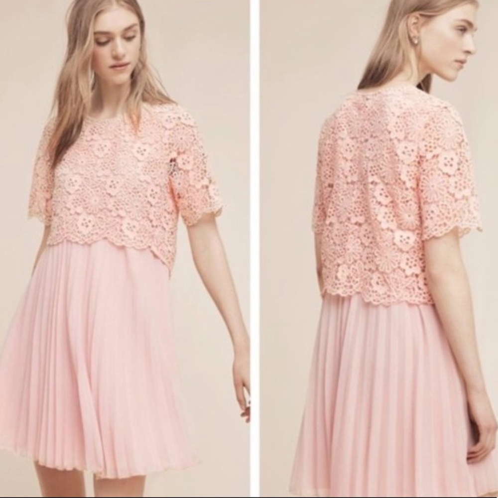 Anthro Moulinette Soeurs Adanne pleated dress